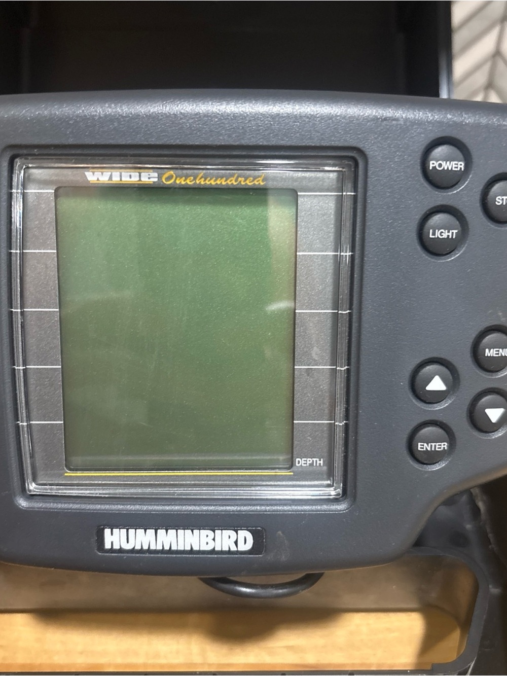 Hummingbird Black and Green Fish Finder Display
